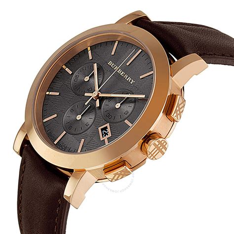 burberry watch bu1863|Burberry Herringbone Chronograph Brown Dial Rose Gold.